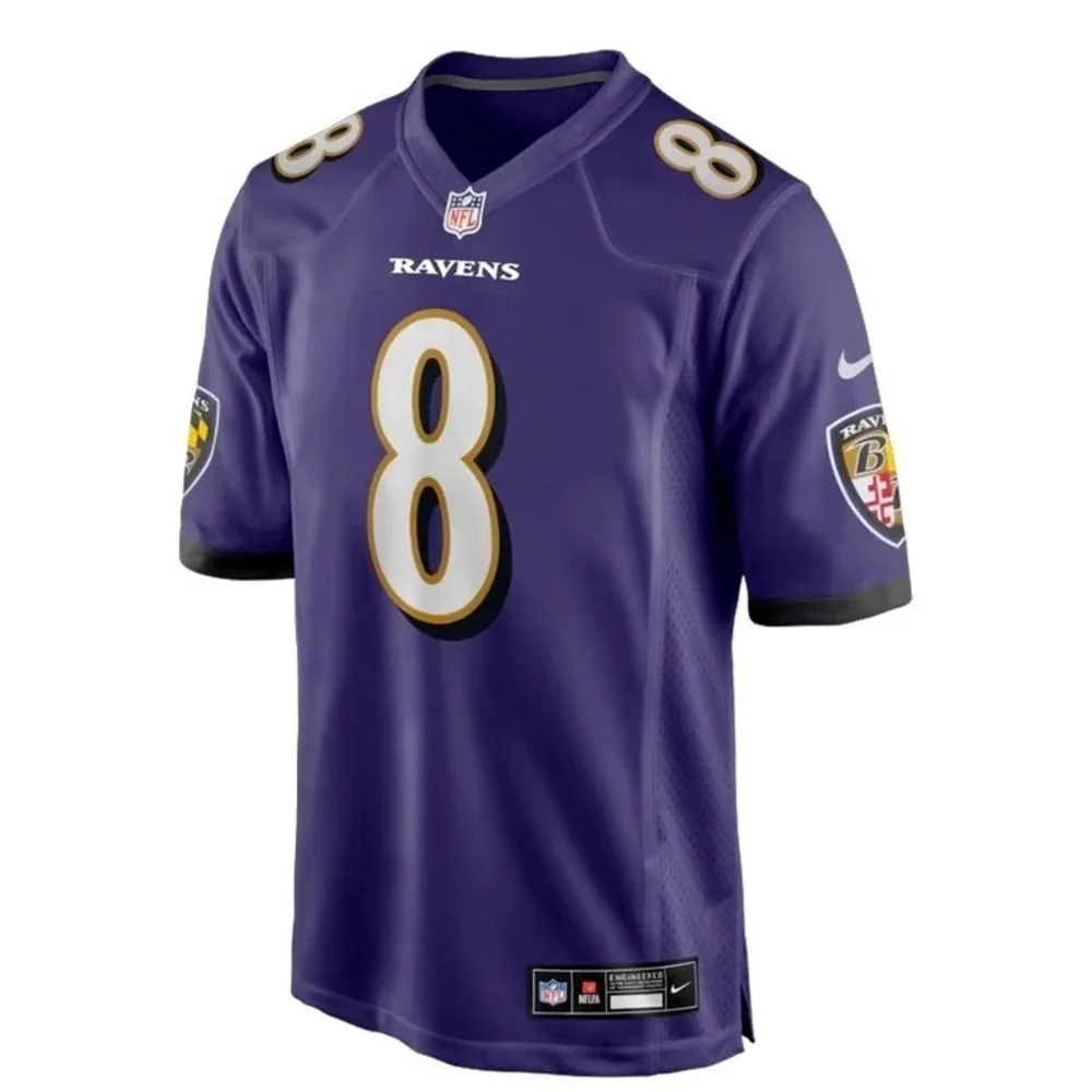 Lamar Jackson Baltimore Ravens‎ 8 NFL Jersey Men XL Purple Nike On Field Fit NWT